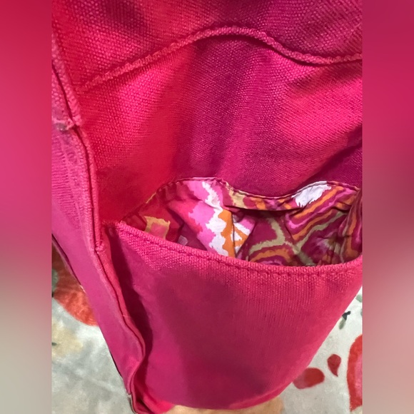 Tory Burch Ella Canvas Tote in Hot Pink - Picture 9 of 15